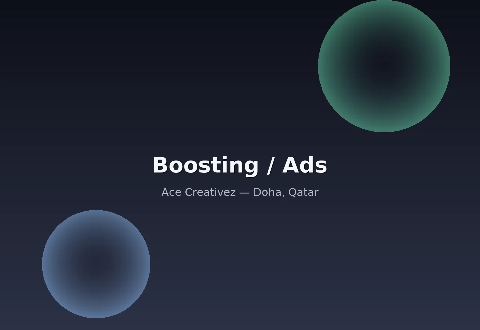 وكالة إبداعية في قطر — إعلانات ممولة عبر ميتا وتيك توك وجوجل وسناب مع تتبع وتحسين أسبوعي