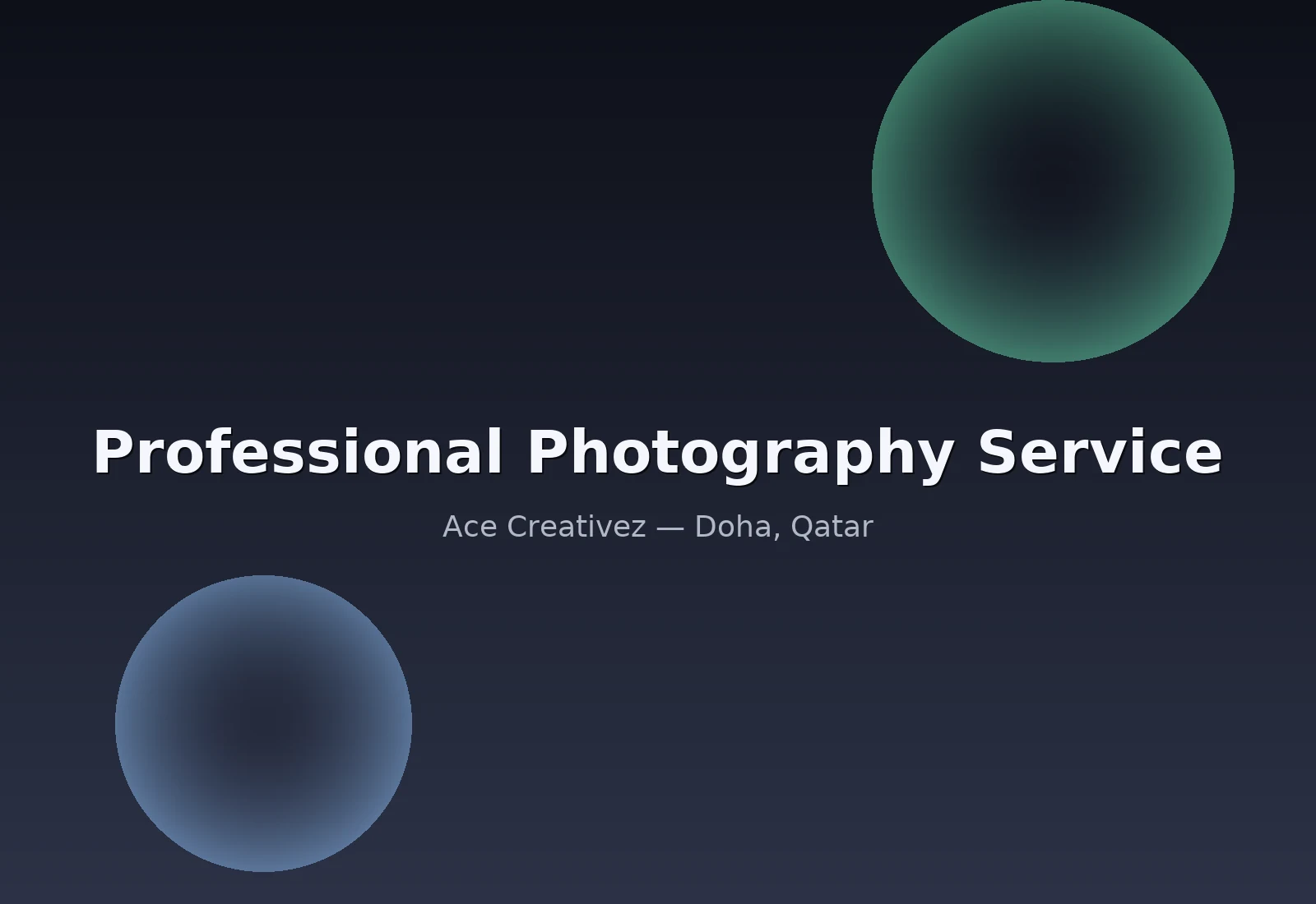 وكالة إبداعية في قطر — خدمة تصوير فوتوغرافي احترافية بإخراج فني وتصوير ميداني